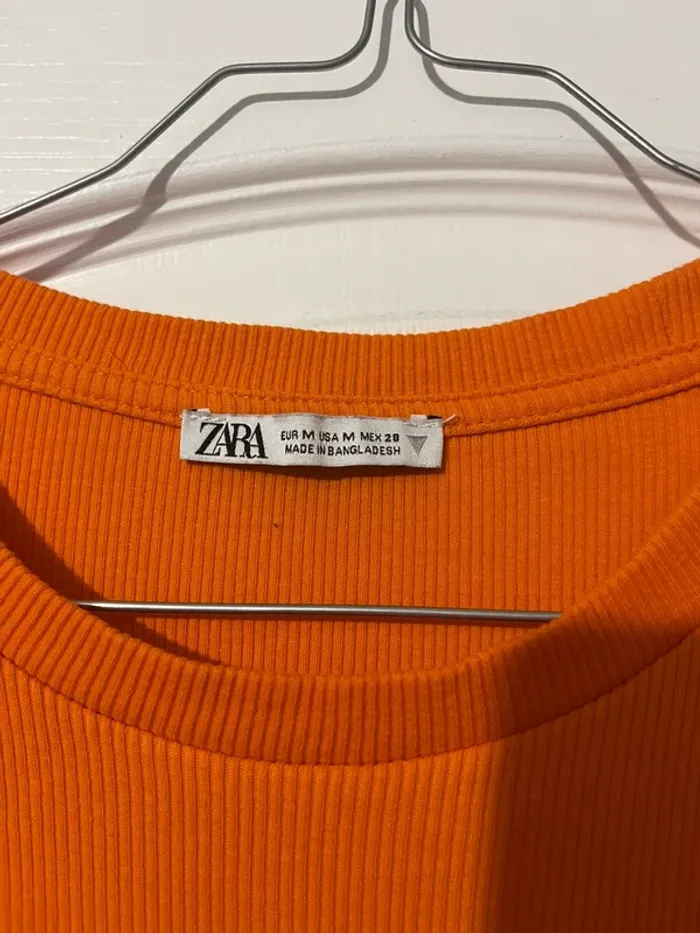 robe orange Zara taille M - photo numéro 3