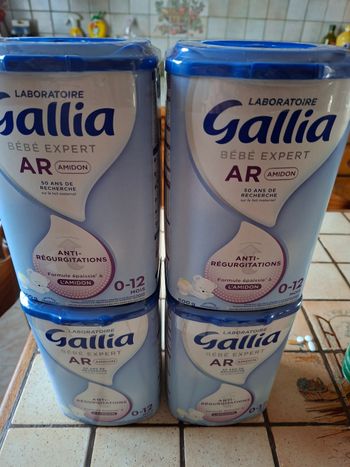 Vend lots 4 boîtes gallia Ar formule épaissie