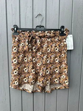 Short taille haute léger été fleuri coloré M/38