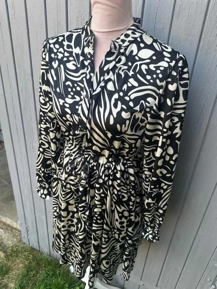 Robe été manches longues légère imprimé 36/S - photo numéro 3