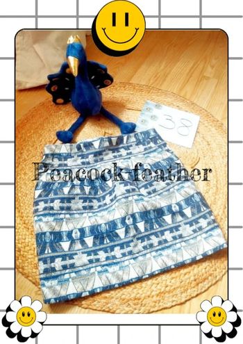 Jupe camaïeu 38 bleue neuve