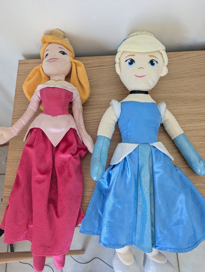Lot de grande peluche Disney Aurore et Cendrillon 50cm - photo numéro 4