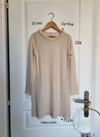 Robe manches longues Cyrillus 10 ans