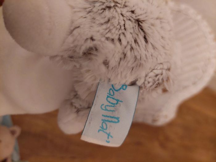 Doudou ourson gris Baby Nat Les Flocons - photo numéro 6