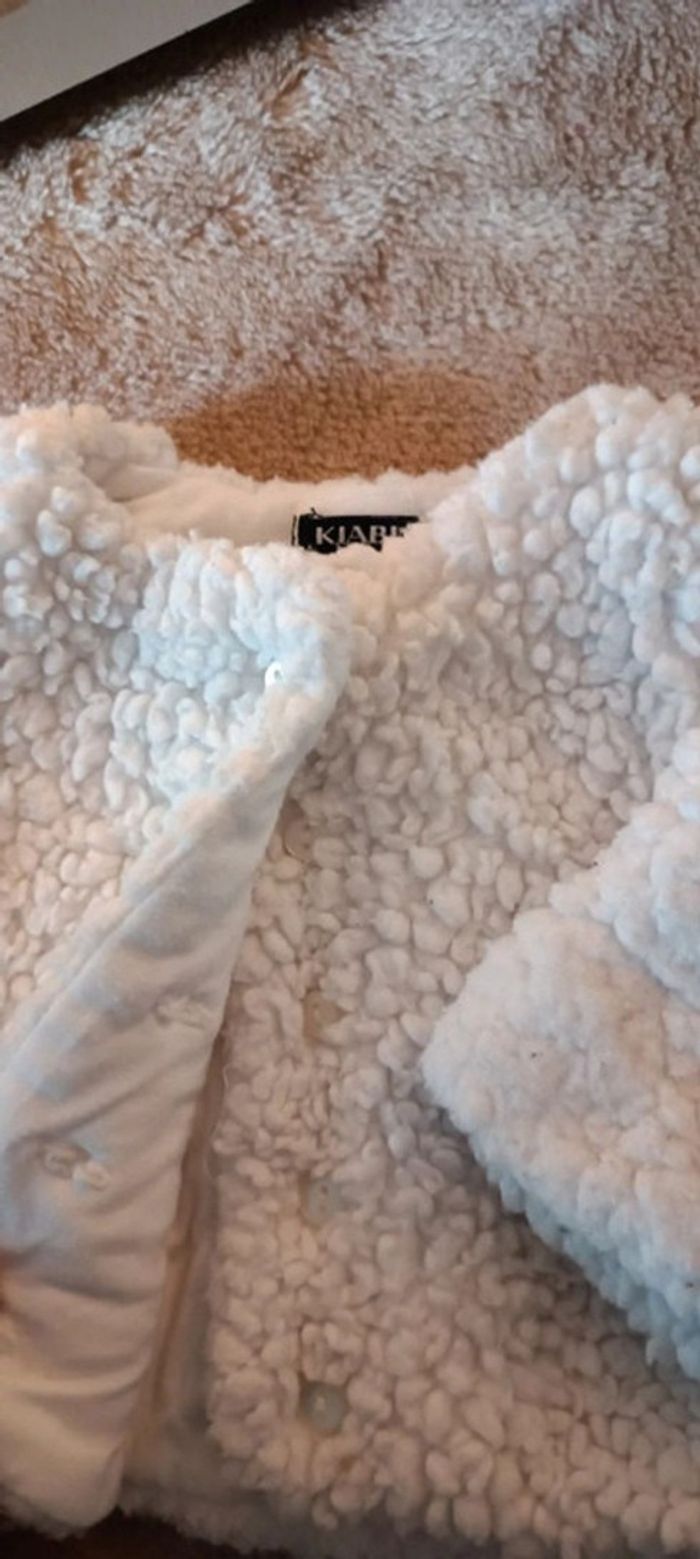 Gros gilet chaud bébé fille effet mouton - photo numéro 4