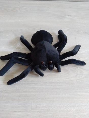 Peluche araignée noire tout douce