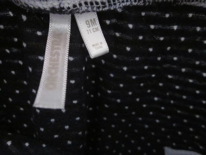 Pantalon souple rayé blanc et marine 9 mois - photo numéro 3