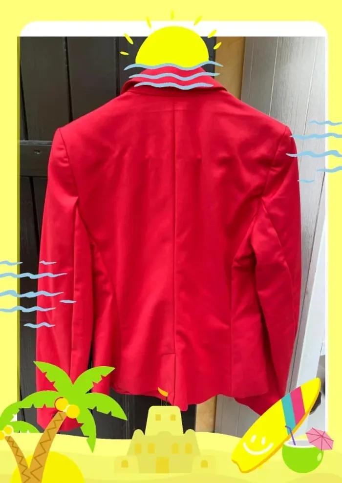 Blazer Mango rouge S 36 - photo numéro 3