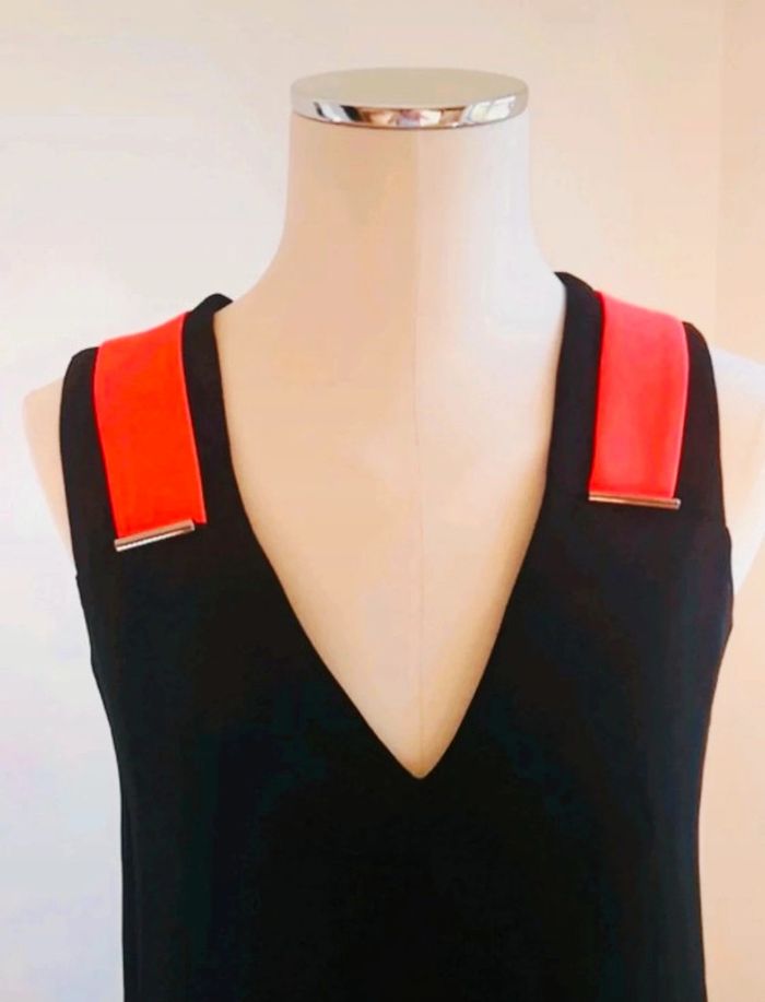 Robe noir et orange - taille 1 - Queenie - photo numéro 2