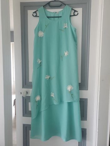 Robe longue détails broderie - YKK - taille 38