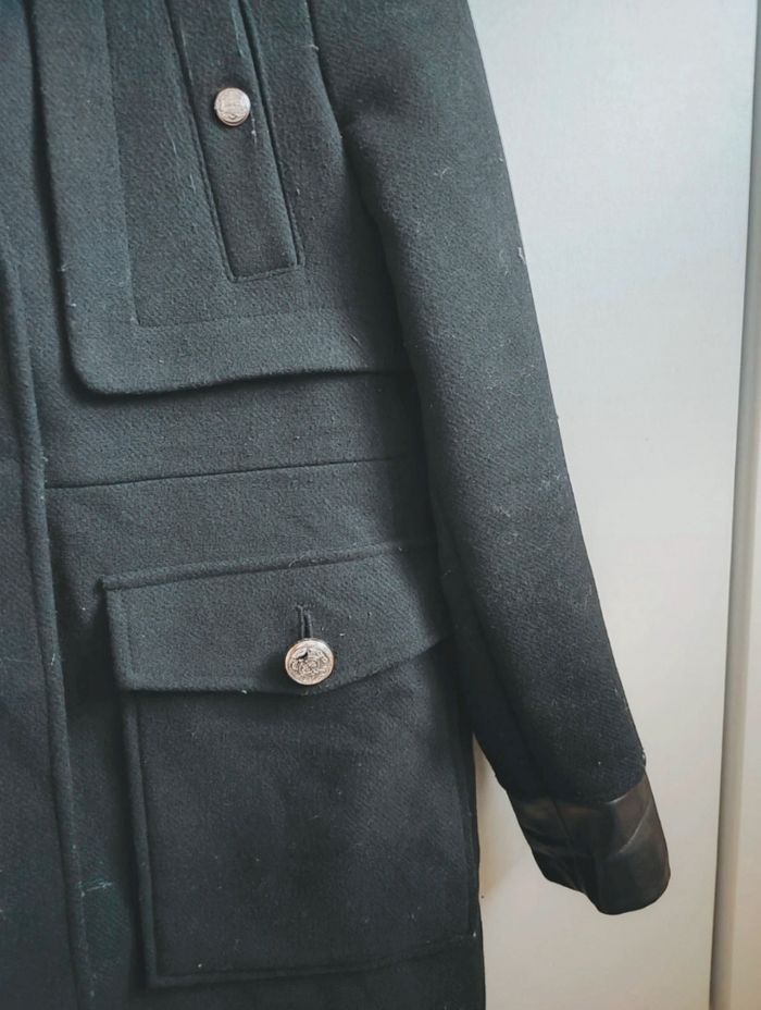 Manteau long Pimkie en laine & en Taille 36, avec capuche en fausse fourrure - photo numéro 4