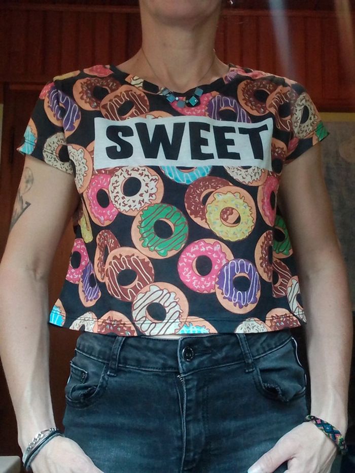 T-shirt femme court Donuts Jennyfer - photo numéro 3