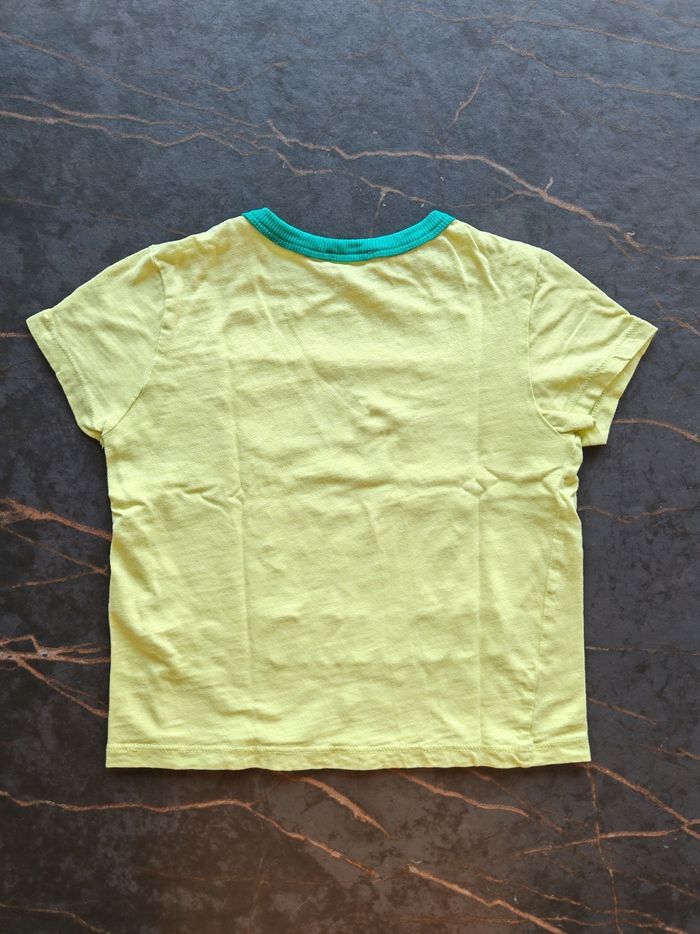 T-shirt jaune cactus guitariste DPAM 4 ans - photo numéro 3
