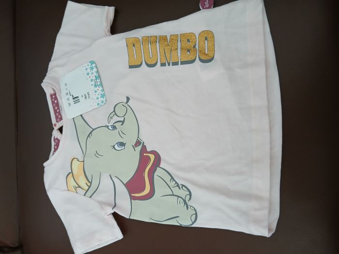 tee shirt fille dumbo disney 81 cm 18 mois - photo numéro 1