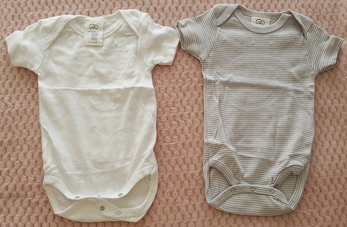 Lot 2 bodies manches courtes 3 mois