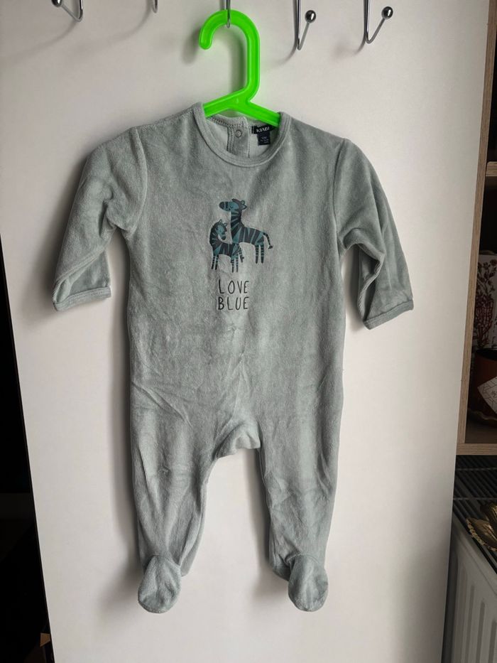 Pyjama body manche longue velour Kiabi 12 mois bébé garçon