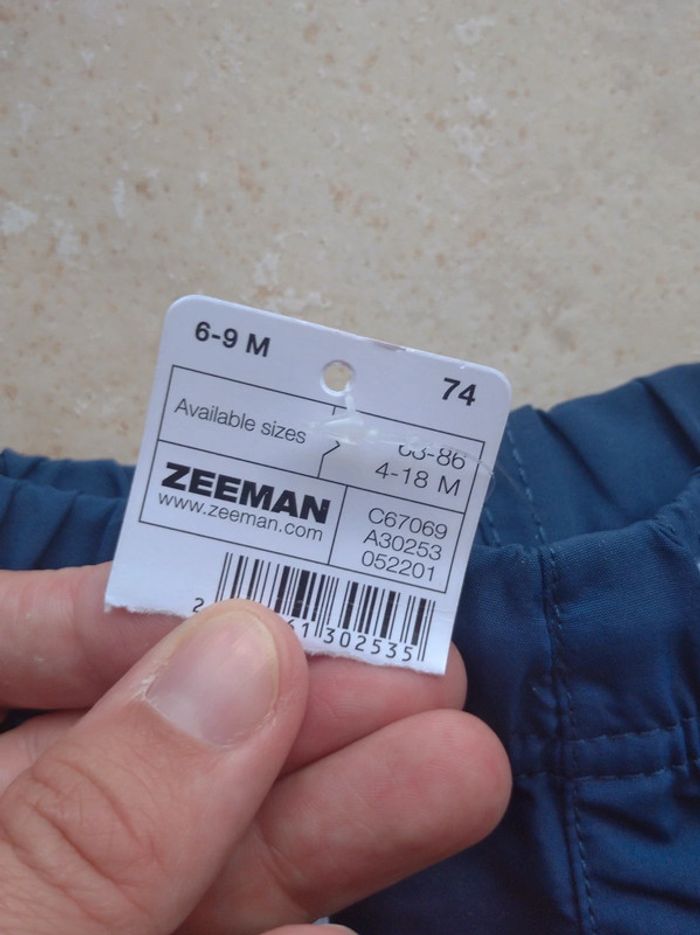 Short neuf avec étiquette Garçon 6/9 mois Zeeman - photo numéro 2