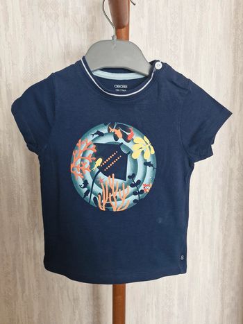 T-shirt manches courtes bébé 12 mois Obaïbi Coton