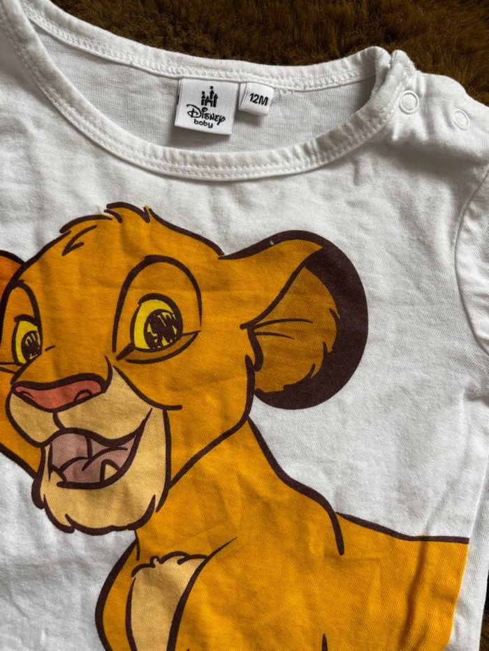 Tee shirt blanc Le Roi Lion DISNEY t.12m - photo numéro 2