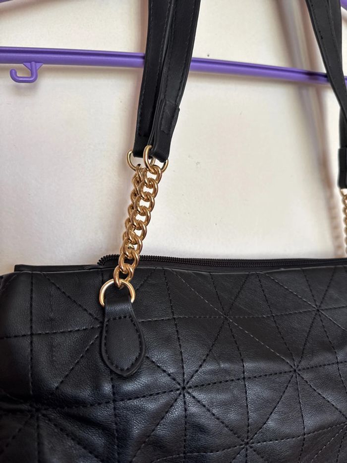Sac à main, noir et doré. - photo numéro 3