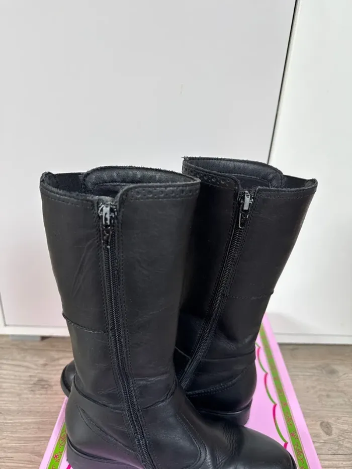 Bottes en cuir 31 noir TBE - photo numéro 8