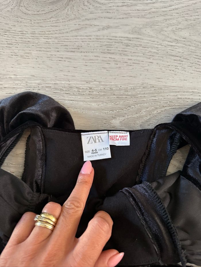 Combinaison pantalon effet velours noir Zara - photo numéro 3