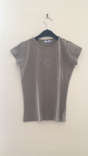 Teeshirt kaki avec strass