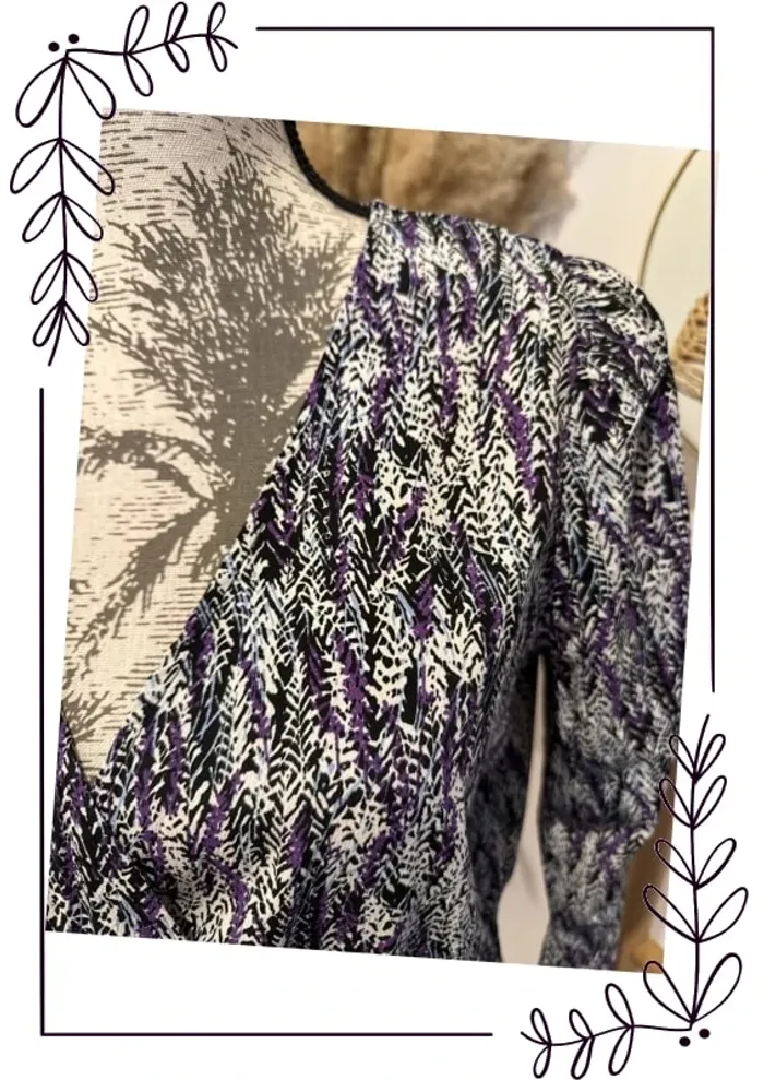 Blouse manches longues fluide forme portefeuille - photo numéro 2