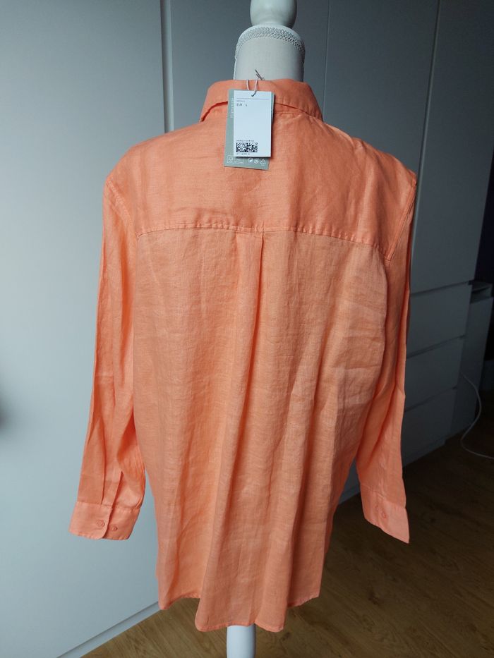 Très jolie chemise en lin orange - photo numéro 5