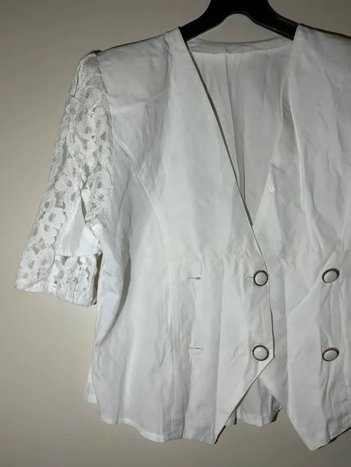 Blazer blanc vintage - photo numéro 2