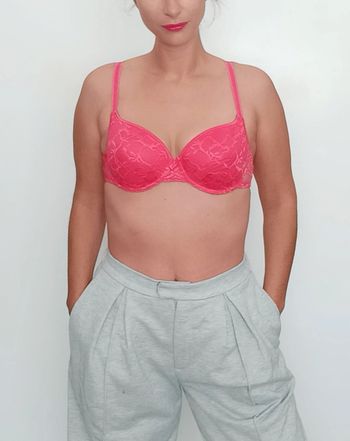 Soutien gorge corail doublé dentelle 90C