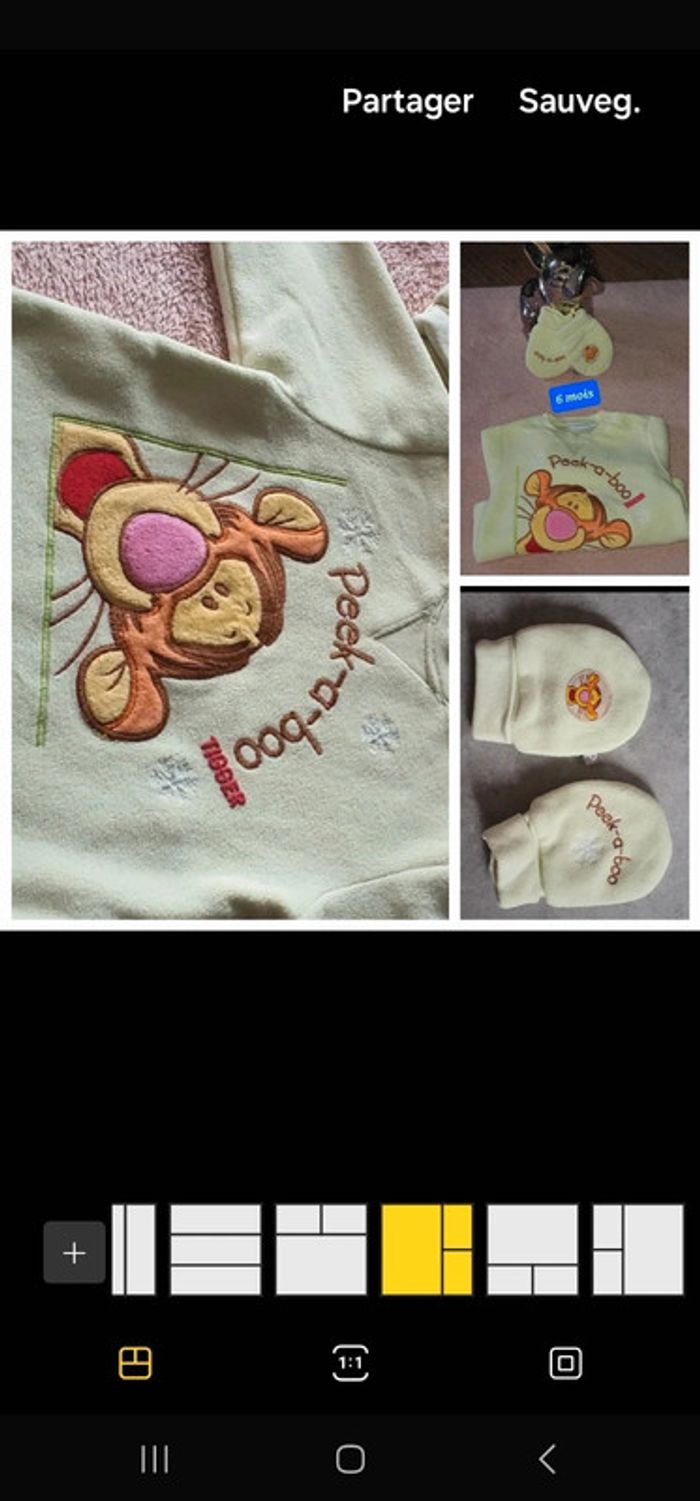 Pull tigrou + moufle ( bébé garçon ) Disney - photo numéro 7