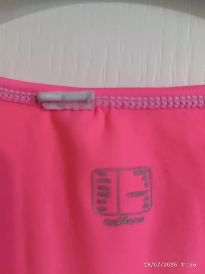 Tee shirt running femme Domyos rose fluo - photo numéro 3
