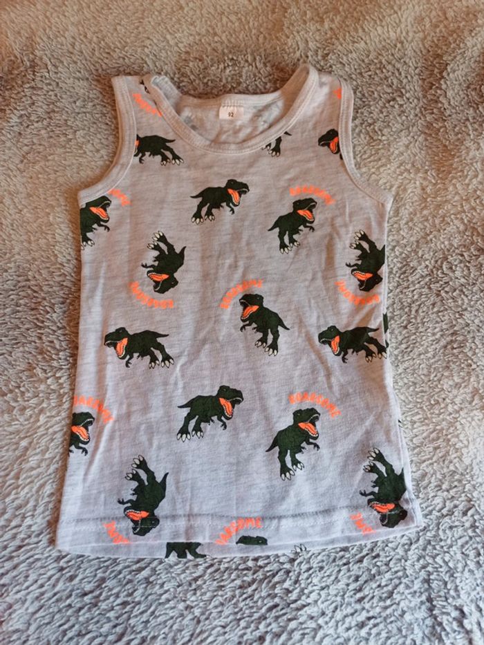 Débardeur dinosaure garçon taille 2 ans - photo numéro 2