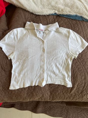 T-shirt CROP, top blanc