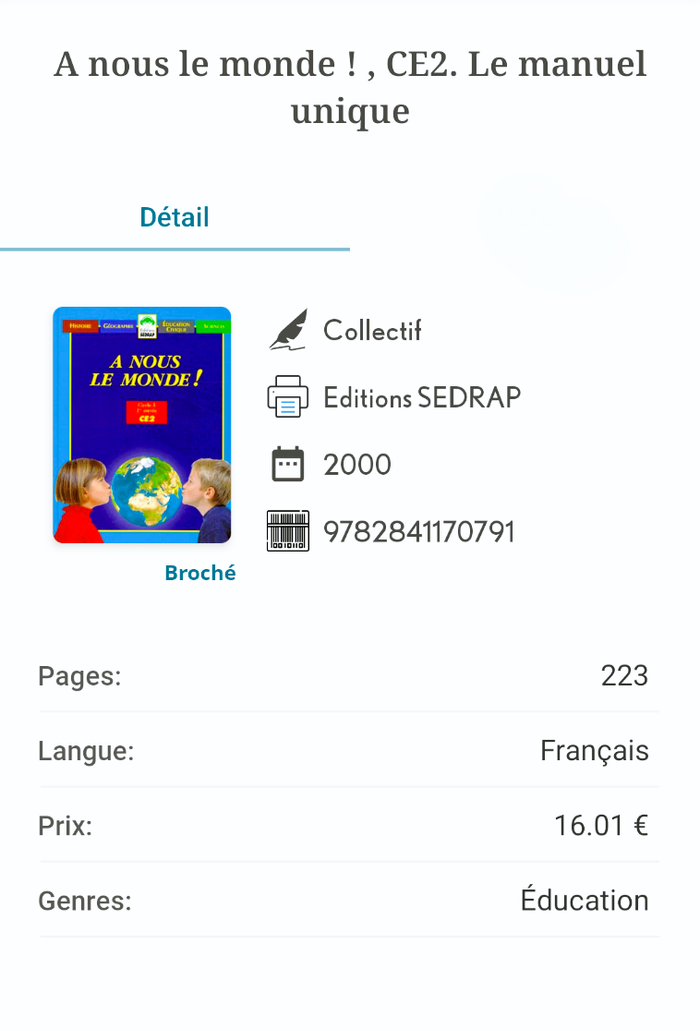 A nous le monde ! ,CE2. Le manuel unique - photo numéro 2