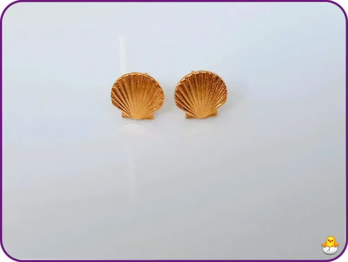 Boucles d’oreilles puces coquillage style marin chic