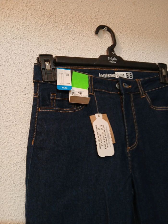 Jeans femme slim bleu marine " inextenso " taille 36 neuf avec étiquette - photo numéro 2