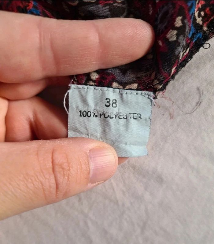 Blouse transparente bordeaux violet taille 38 - photo numéro 8