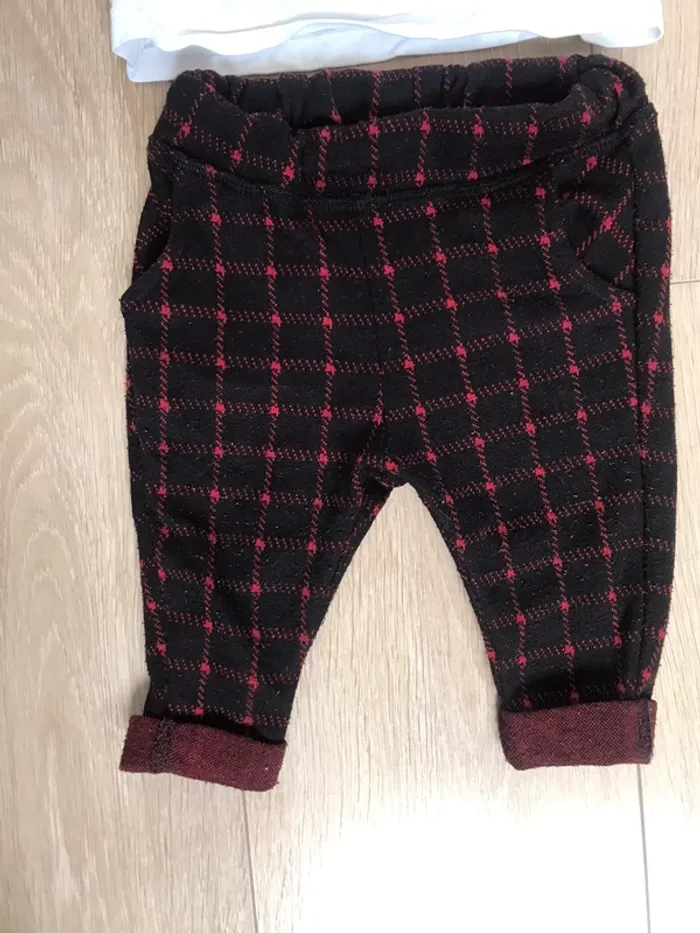 Ensemble 2 pieces t-shirt manches longues et pantalon 6 mois - photo numéro 3
