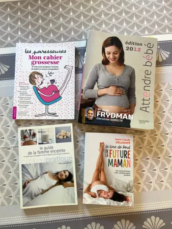 Lot de 4 livres grossesse/ future maman/ femme enceinte et bébé très bon état/ certains neuf