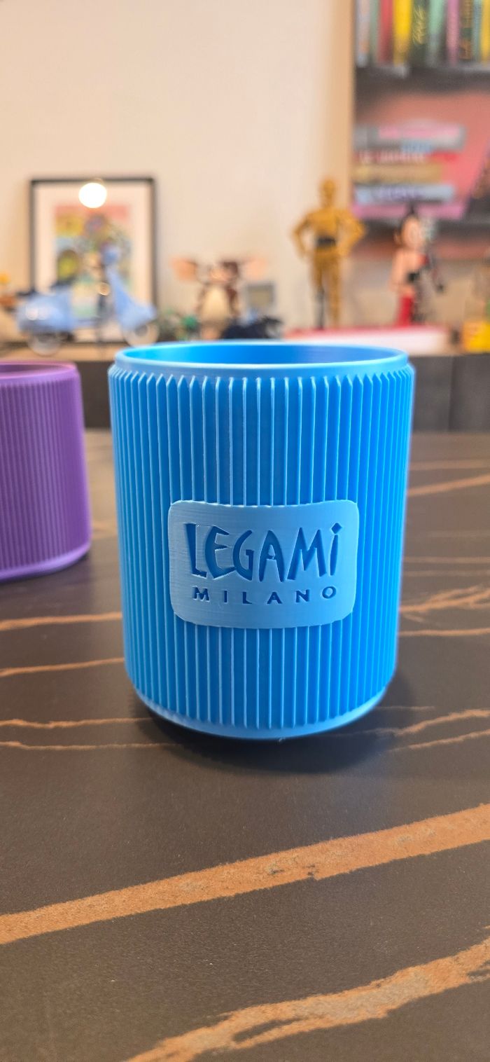 Pot à crayons Legami bleu clair