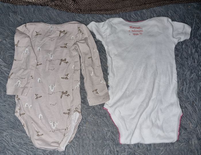 Lot 2 bodies 6mois à motifs - photo numéro 10