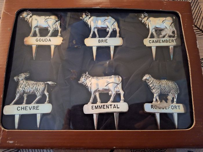 Ensemble 6 marqueurs à fromage métal argenté - photo numéro 4