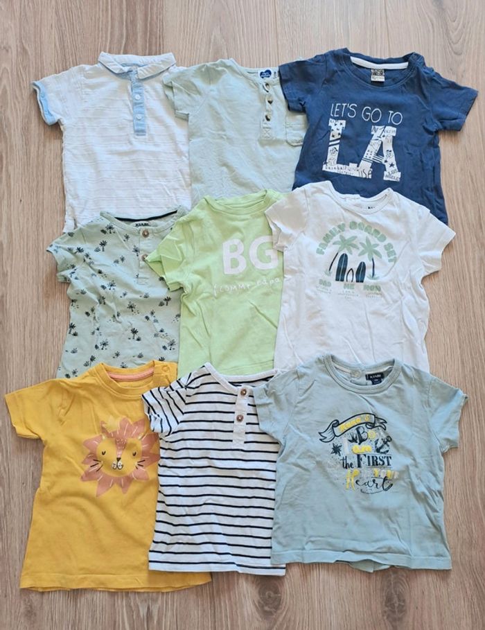 Lot de 9 tee-shirts garçon 12 mois