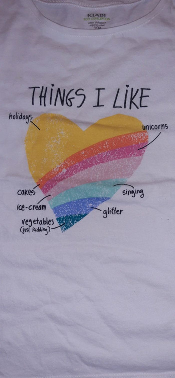 T-shirt cœur fille - photo numéro 2