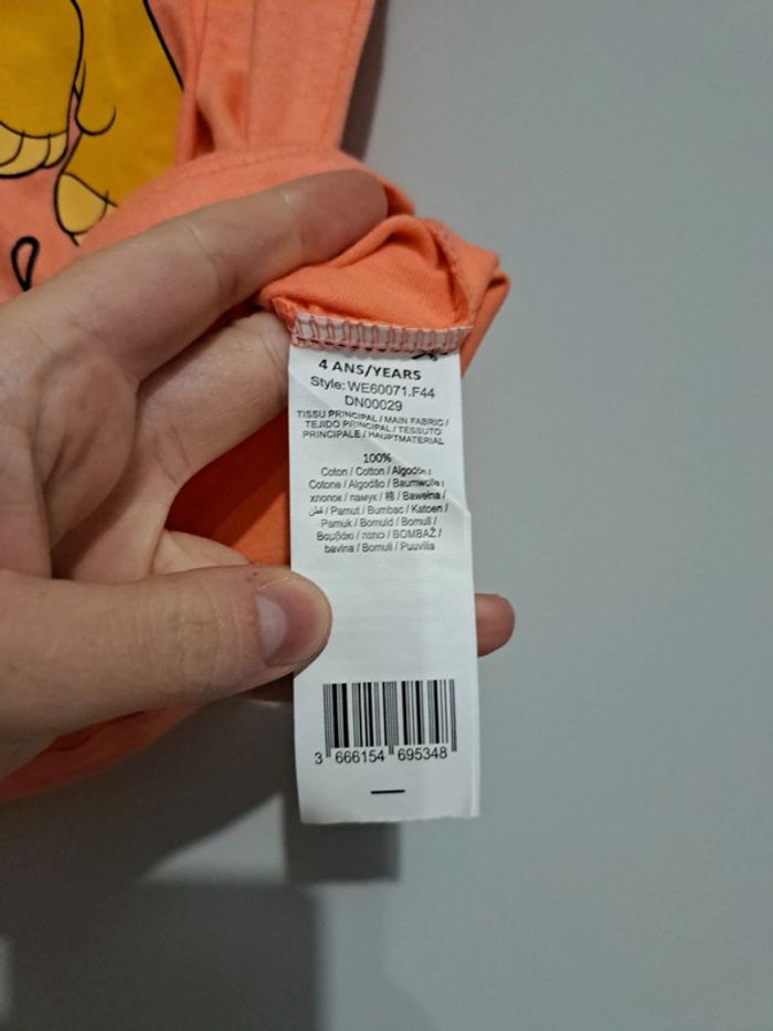 T-shirt corail Simba Disney 100 ans - photo numéro 4