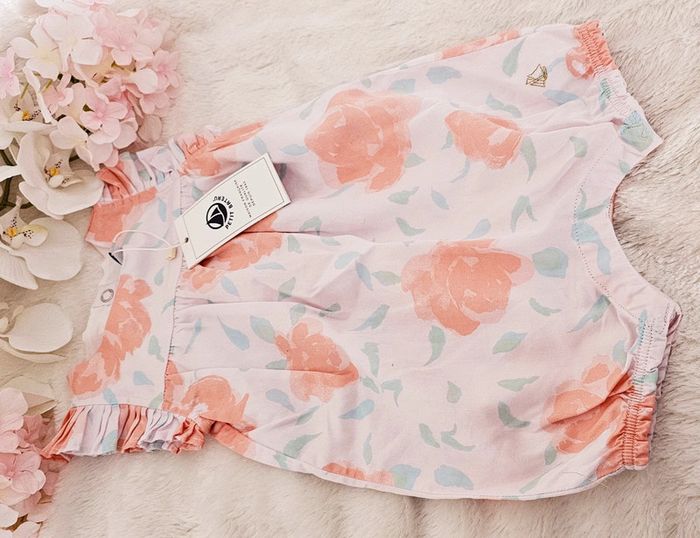 Combicourt Barboteuse 100% Coton Petit Bateau Taille 6 mois