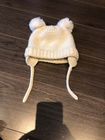 Bonnet ZARA Baby 50 cm 1-3 ans écru