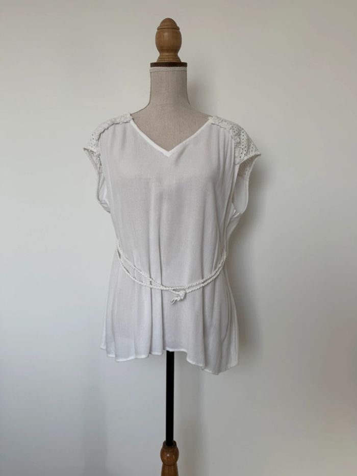 Haut t-shirt fluide blouse camicia blusa Camicetta camisa top crochet Ricamo topje Tanktop pimkie - photo numéro 2